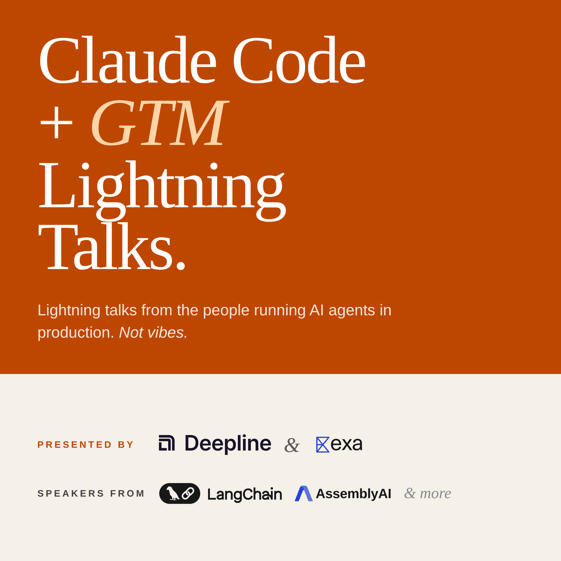 GTM Eng SF: Claude Code + GTM Lightning Talks with Exa, LangChain, and More